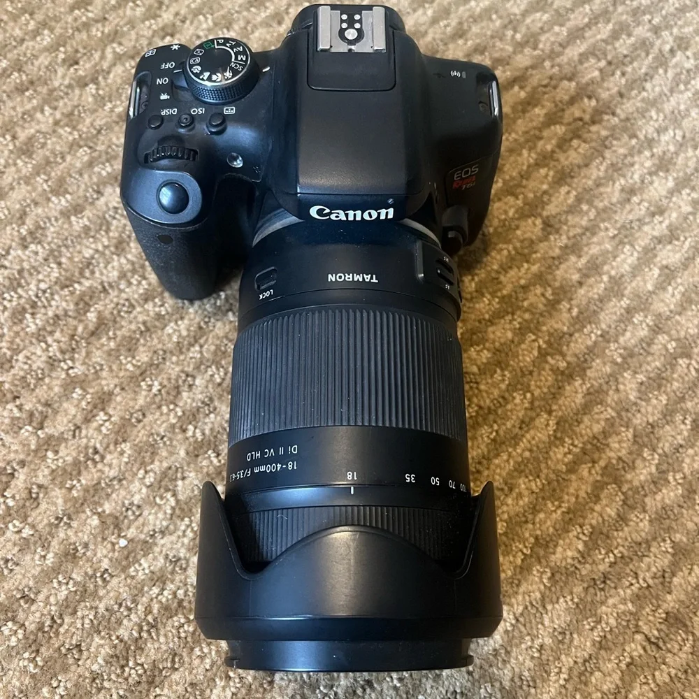 Canon Black DSLR digital Camera with 3 lenses